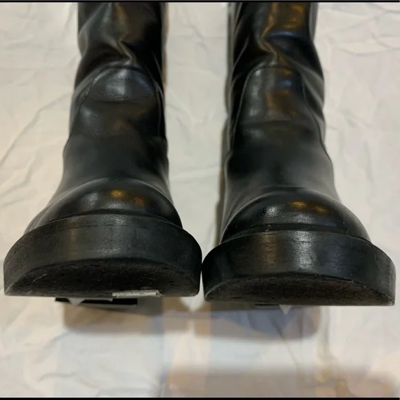 HELMUT LANG SLOUCH TALL HEELED BOOT LEATHER BLACK - Picture 7 of 12